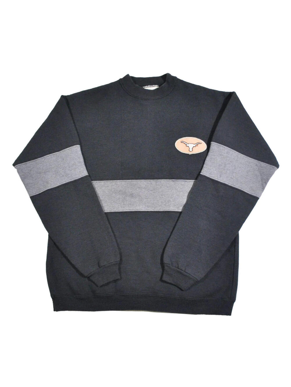 Vintage Texas Longhorns 90s NCAA Football Black Gray Sweatshirt Size Medium